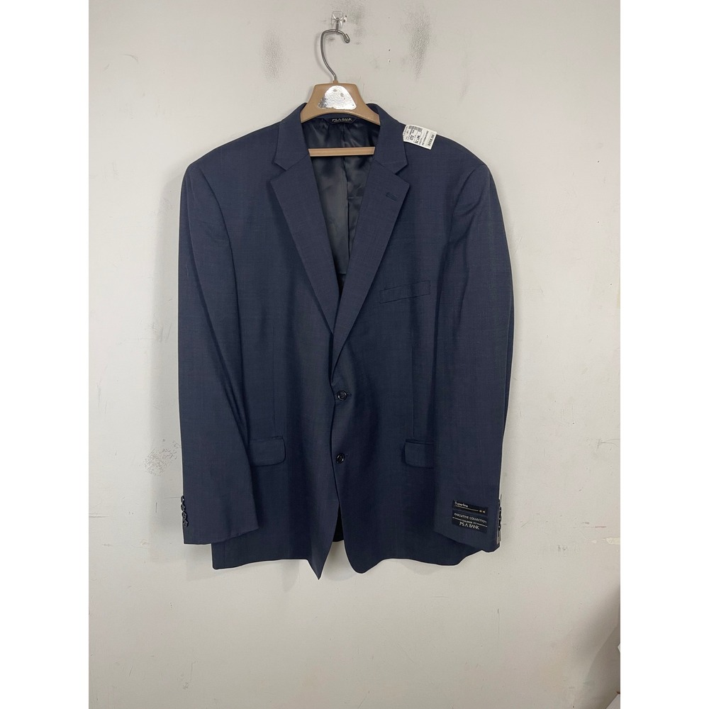 Jos. A. Bank Executive Collection Blazer Mens 52L‎ Blue 100% Wool Tailored Fit